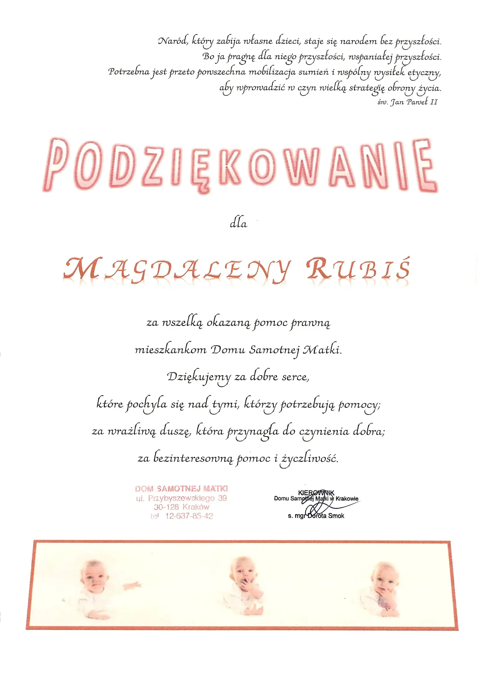 Dom Samotnej Matki — referencja