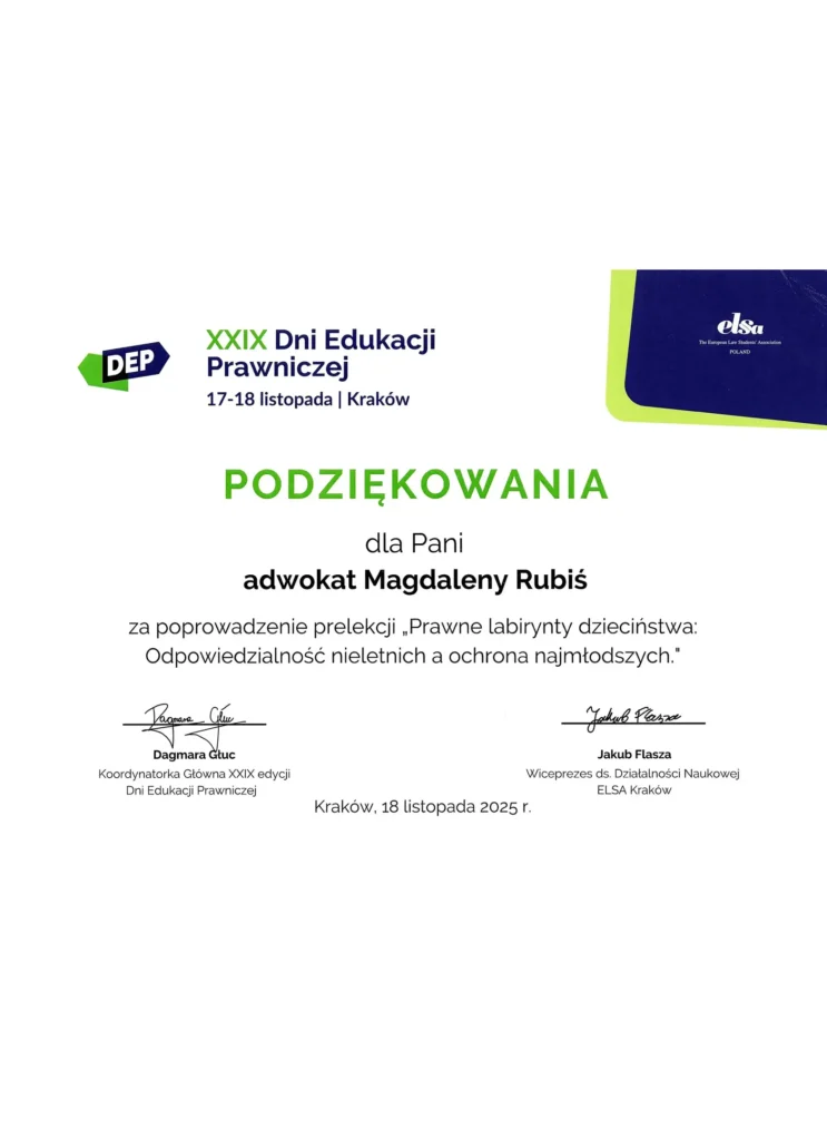 ELSA Kraków - XXIX Dni Edukacji Prawniczej